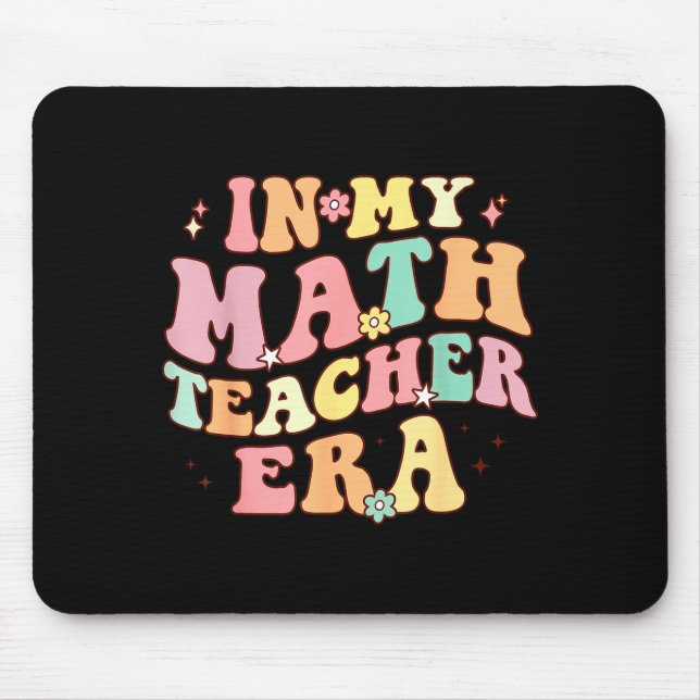 I Math Lärar Era Retro Tillbaka Till Skolan Groovy Musmatta (Framsidan)
