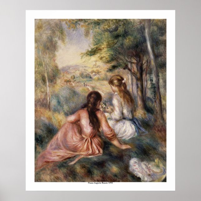 I Meadow av Pierre-Auguste Renoir Poster (Framsidan)