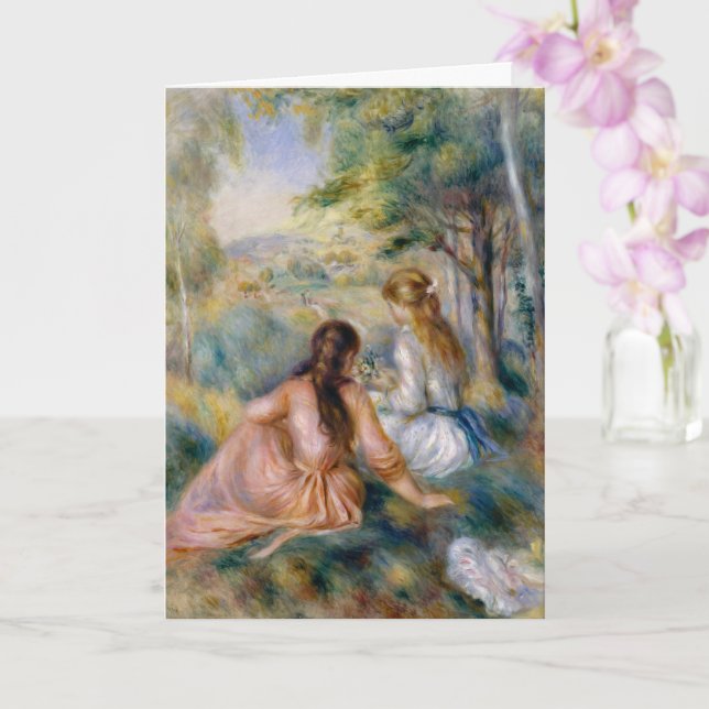 I Meadow, Pierre-Auguste Renoir Art Kort (Orkide)