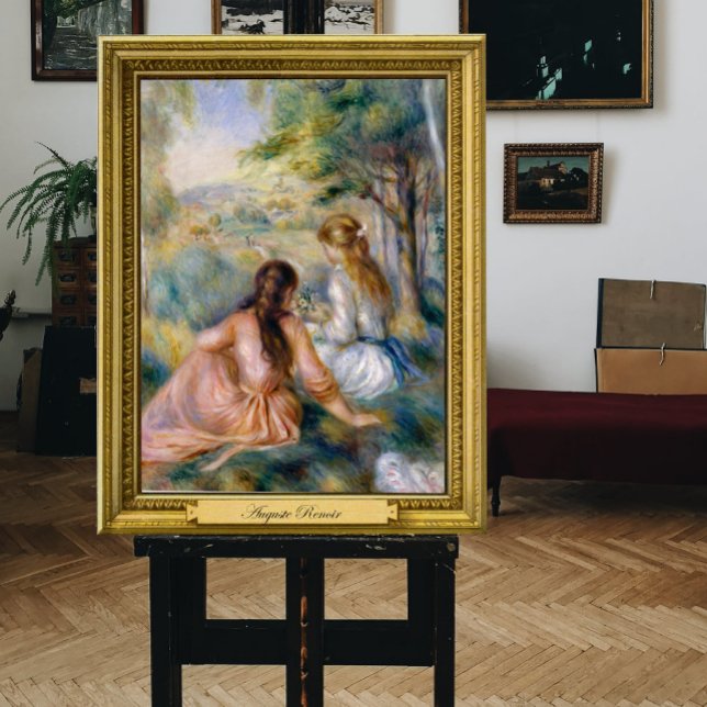 I Meadow, Pierre-Auguste Renoir Canvastryck (Skapare uppladdad)