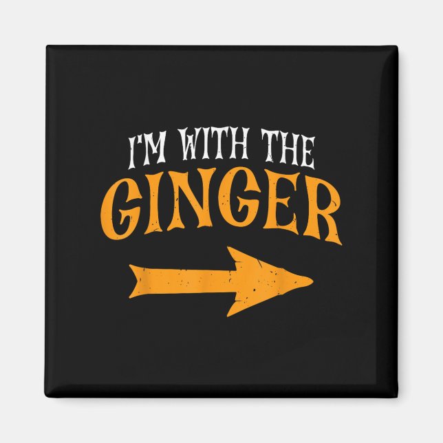 I med Ginger Halloween Costume Funny Par Gin Magnet (Framsidan)