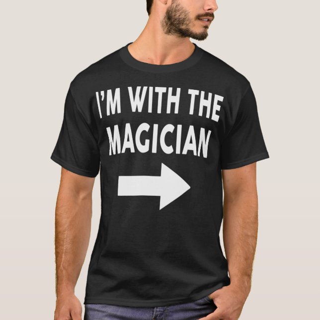 I med MAGICIAN Halloween-kostym T Shirt (Framsida)