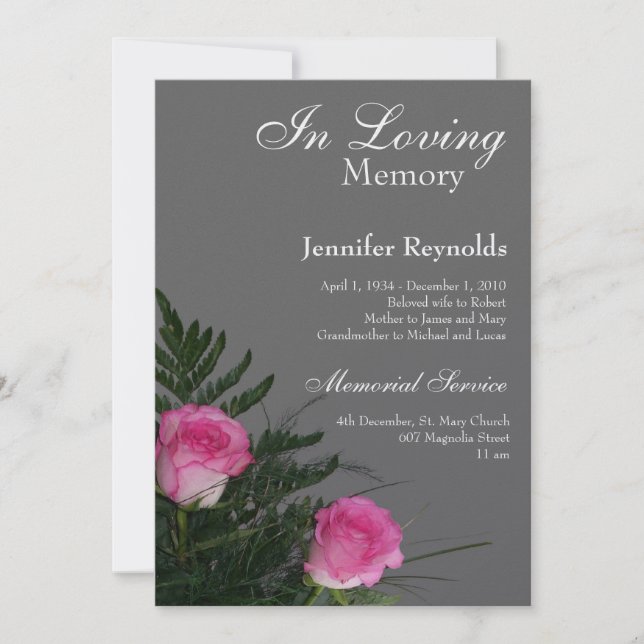 I meddelande om minnesminnesminne för överlagring inbjudningar (Framsida)