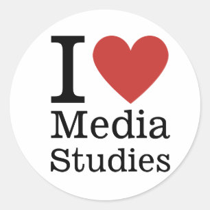 I ❤️ Mediastudier för Studenter/fakultet ANPASSNIN Runt Klistermärke