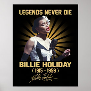 I Memorials Billie Helgdag Music Legend Poster