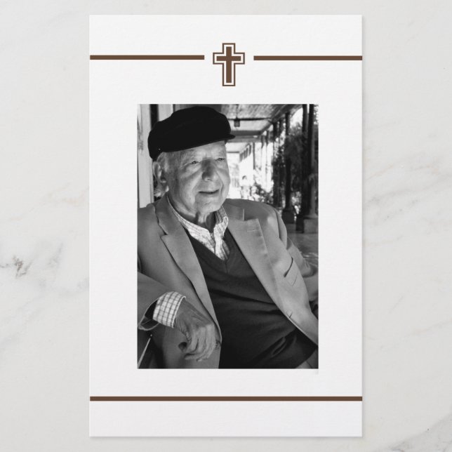 I Memoriam Memory Dödsmeddelande Photo Flygblad (Framsidan)