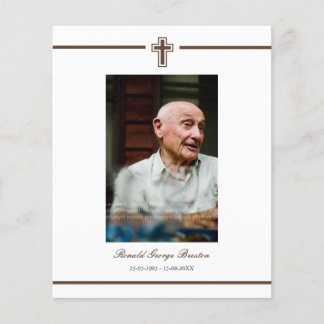 I Memoriam Memory Dödsmeddelande Photo Flygblad