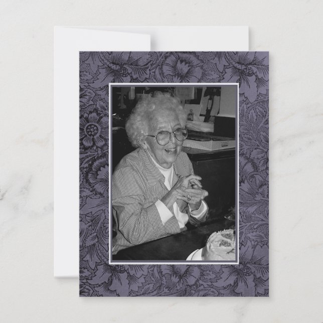 I Memoriam Memory Dödsmeddelande Photo Meddelande (Framsida)