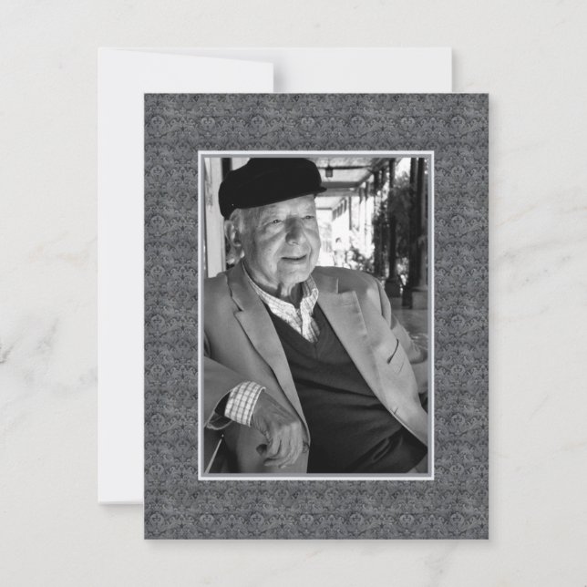 I Memoriam minnedöd märka fotoet Inbjudningar (Framsida)