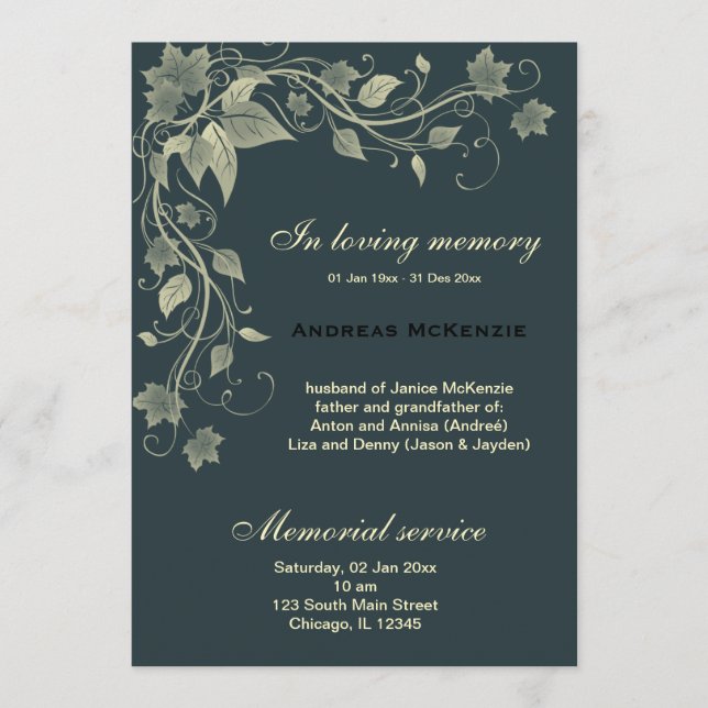 I Memoriam Program (Framsida)
