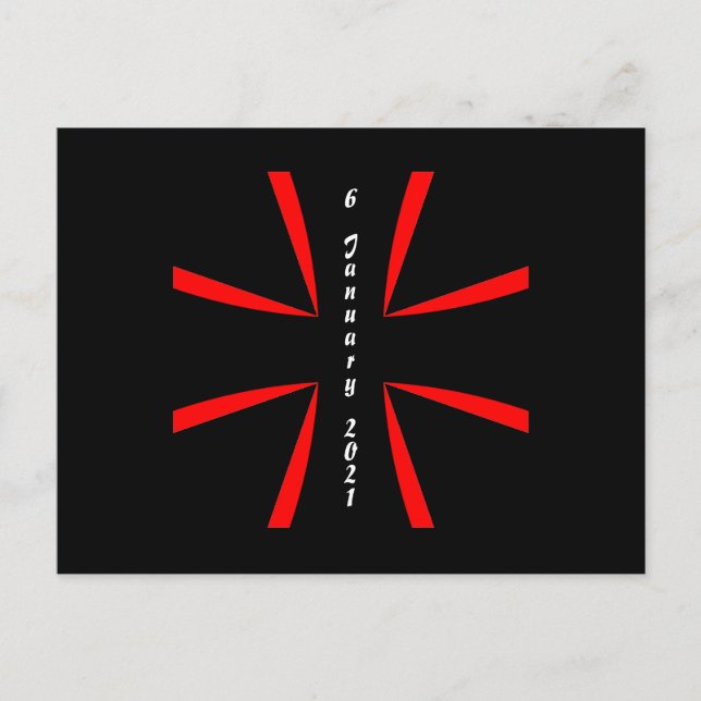 I Memoriam Red and Black Kor of Memory Vykort (Framsida)