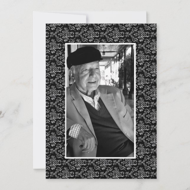 I Memoriam som älskar minnesdöd, märka fotoet Inbjudningar (Framsida)