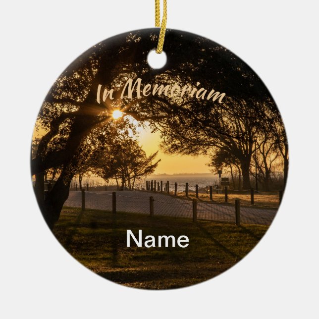 I Memoriam Sunset Julgransprydnad Keramik (Framsidan)