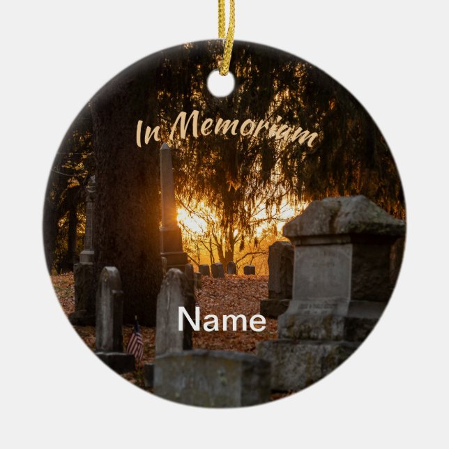 I Memoriam Sunset Julgransprydnad Keramik (Framsidan)