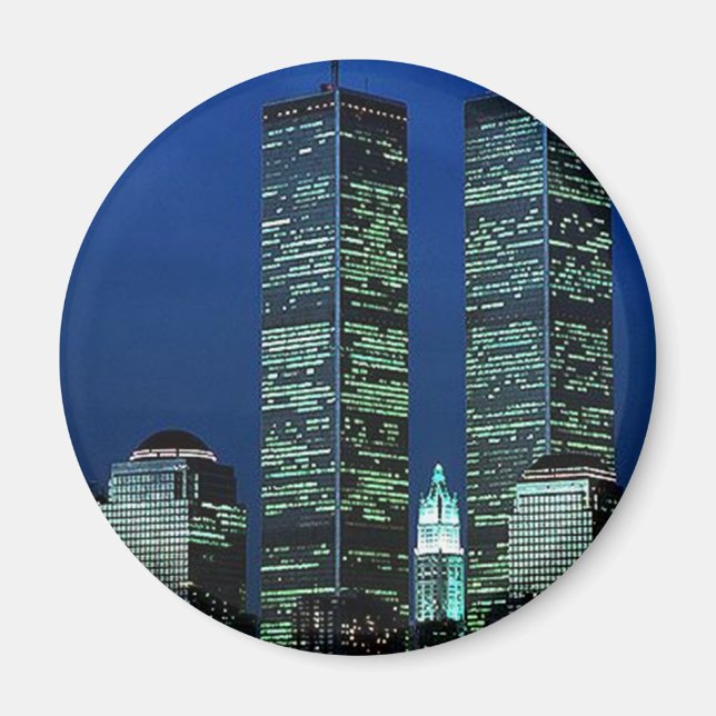 I Memoriam till minne av Twin Torn WTC NYC Magnet (Framsidan)