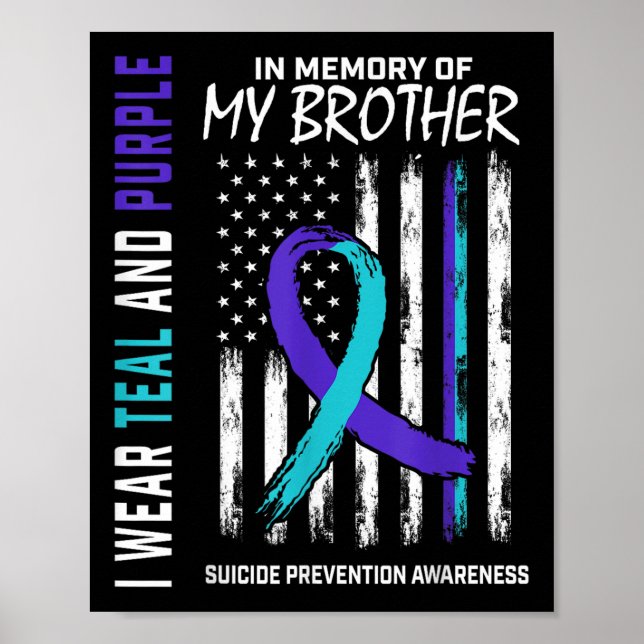I Memory Brother Suicide Awareness Prevention Ame Poster (Framsidan)