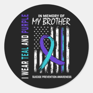 I Memory Brother Suicide Awareness Prevention Ame Runt Klistermärke