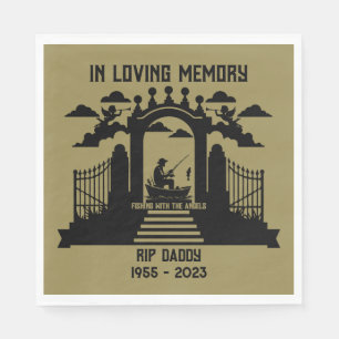 I Memory Fishing Funeral Pappersservett