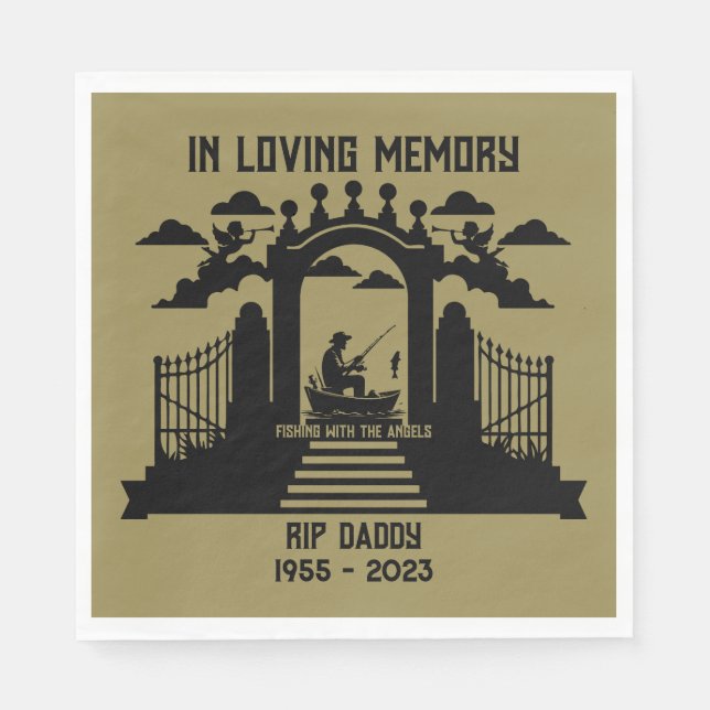 I Memory Fishing Funeral Pappersservett (Framsidan)