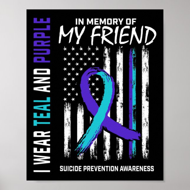 I Memory Friend Suicide Awareness Prevention Amer Poster (Framsidan)
