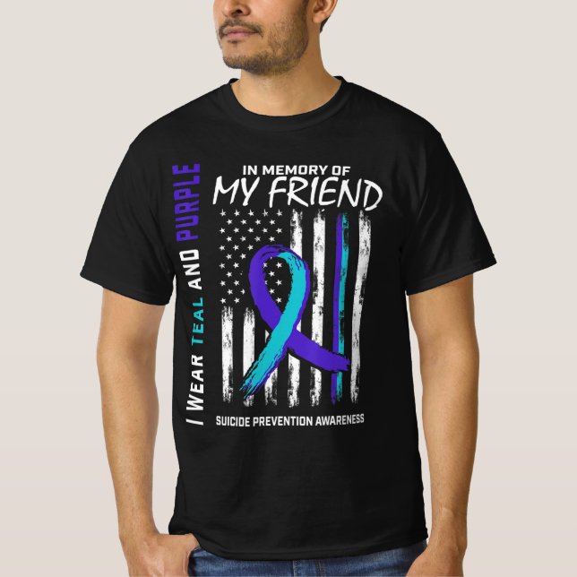 I Memory Friend Suicide Awareness Prevention Amer T Shirt (Framsida)