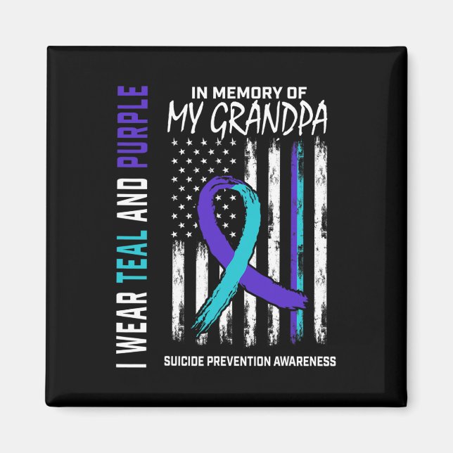 I Memory Grandpa Suicide Awareness Prevention Ame Magnet (Framsidan)