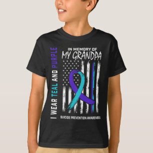 I Memory Grandpa Suicide Awareness Prevention Ame T Shirt