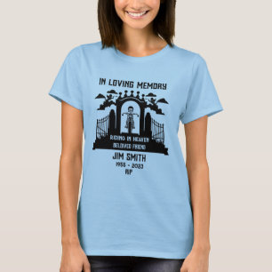 I Memory Motorcykel Rider Biker Funeral T Shirt