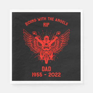 I Memory Motorcykel Rider Funeral Pappersservett