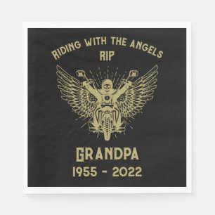 I Memory Motorcykel Rider Funeral Pappersservett