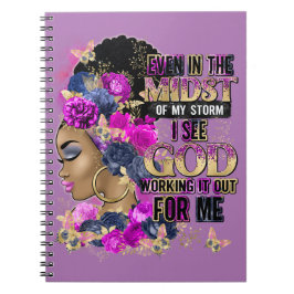 I Midst Queen Black Melanin Woman Brown Skin Anteckningsbok