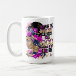 I Midst Queen Black Melanin Woman Brown Skin Kaffemugg