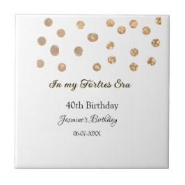 I min 40-årsålder, grattis på födelsedagen kakelplatta