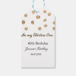 I min 40-årsålder, grattis på födelsedagen presentetikett