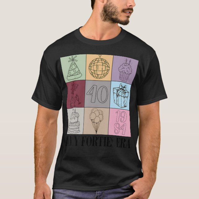 I min 40-årsjubileum 40-årsjubileum t shirt (Framsida)