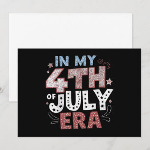 I min 4 juli-era Usa Amerikansk Patriotisk  Inbjudningar