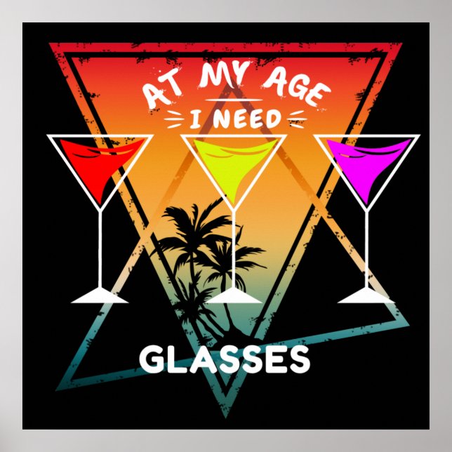 I MIN ÅLDER BEHÖVER JAG GLASÖGON POSTER (Framsidan)