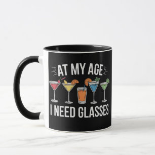 I Min Ålder Behöver Jag Glasögon Roligt Vin Alcool Mugg