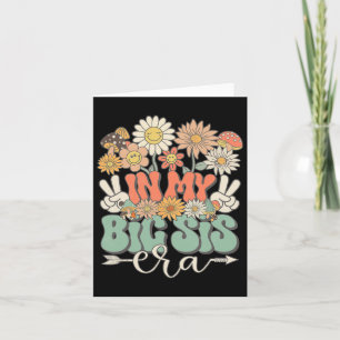 I Min Äldre Syster Era Blommig Hippie Groovy Retro Kort