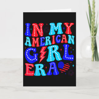 I Min Amerikanska Tjej Era Retro 4:e Juli Fjärde G Kort
