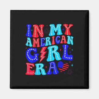 I Min Amerikanska Tjej Era Retro 4:e Juli Fjärde G Magnet