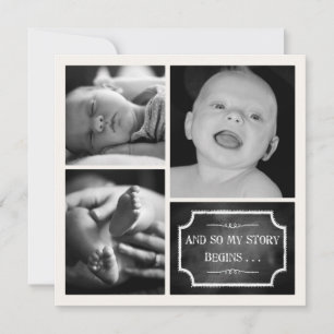 I min artikel börjar Chalk Design Birth-meddelande Meddelande