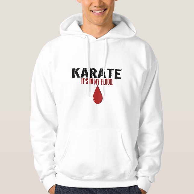 I min blodKARATE Tröja Med Luva (Framsida)