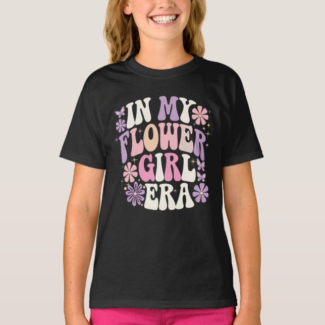 I Min Blomsterflicka Era Retro Groovy Blomma T Shirt (Framsida)