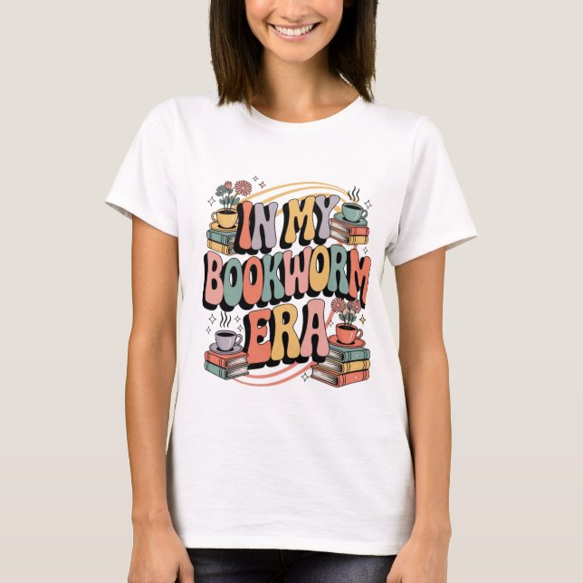I min bokmask Era - Retro Groovy 70's Aesthetic T Shirt (Framsida)