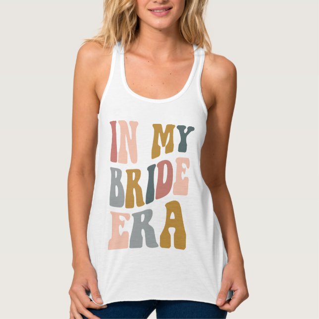 I min Bride Era Boho Bröllop Gift Linne Med Racerback (Framsida)