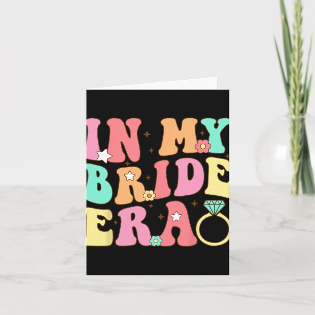 I min bride Era Bride Bridesmaid Bröllop Bachelore Kort (Framsida)