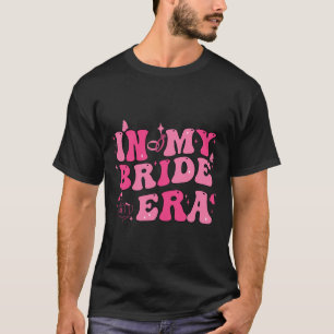 I Min Brudtids Groovy Möhippa Bröllop Engagera T Shirt