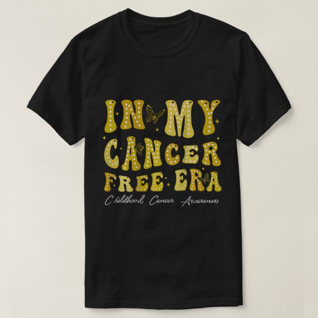 I min cancerfria era Medvetenhet om cancer vid bar T Shirt (Design framsida)