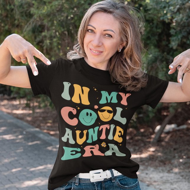 I min Coola Auntie Era Groovy Moster Retro T Shirt (Skapare uppladdad)